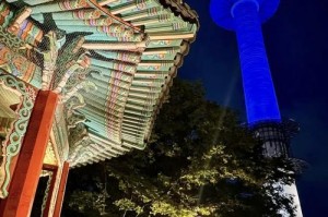 韩国南山塔旅游攻略夜景情侣，韩国南山塔门票费用？