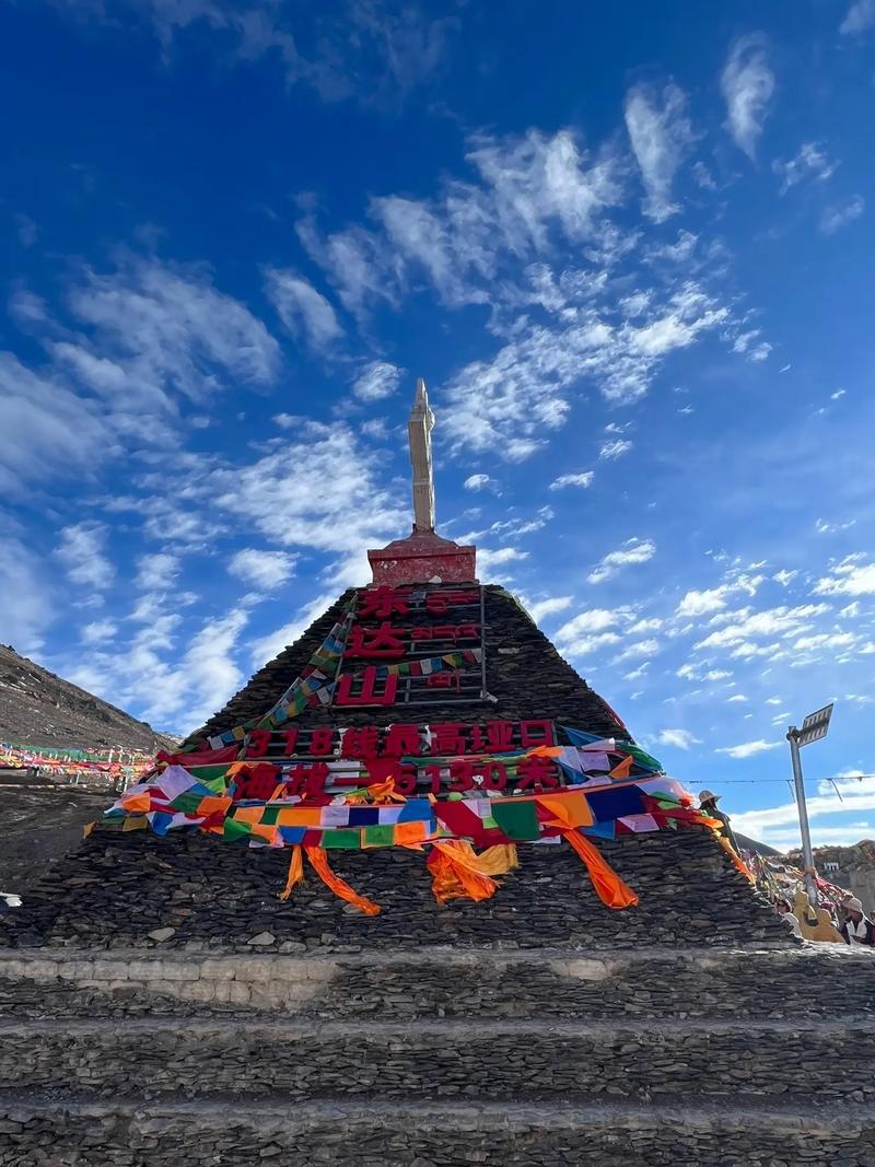 东达山,川藏线上比较高的垭口,海拔5130米,路过的朋友可还记得?