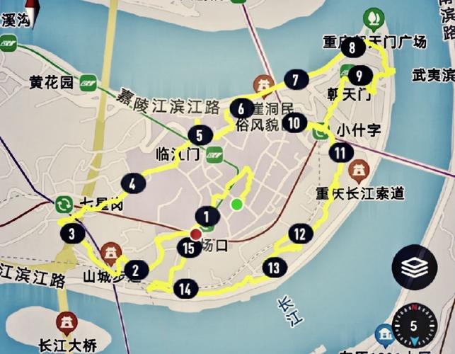 在重庆长江索道和解放碑打卡的攻略是什么?